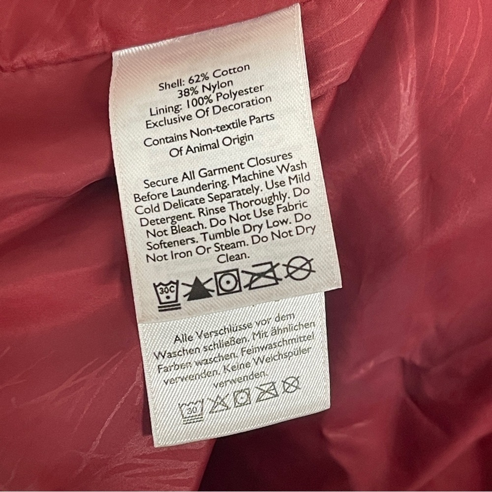 Eddie Bauer Charly Parka Rain Jacket Red Size Small Weatheredge Waterproof Wind - Picture 16 of 16